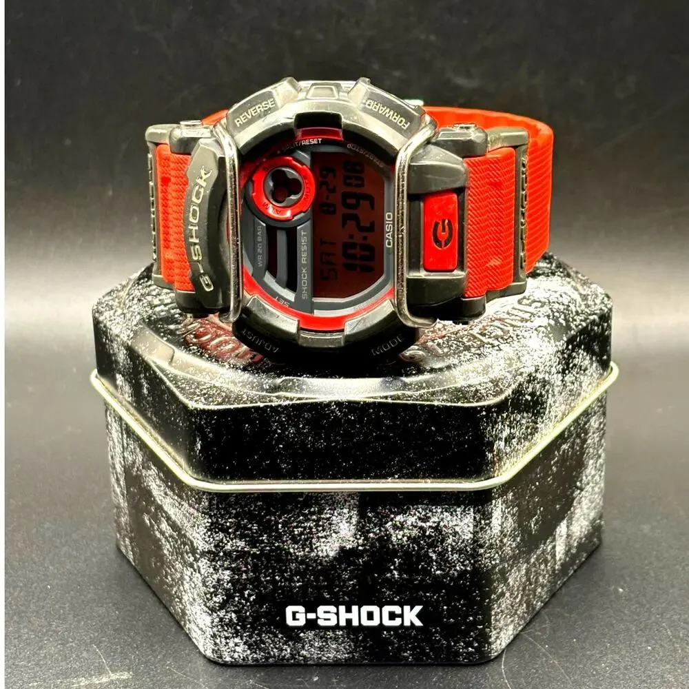 Casio G-Shock GD-400-4 Red Black Digital World Time Men's Watch